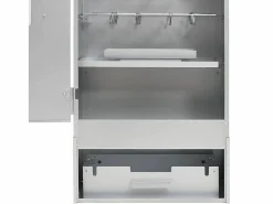 Sale vidaxl Horno ahumador de barbacoa con mesa acero galvanizado Plateado