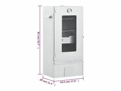 Outlet Horno ahumador de barbacoa con mesa acero galvanizado Barbacoa