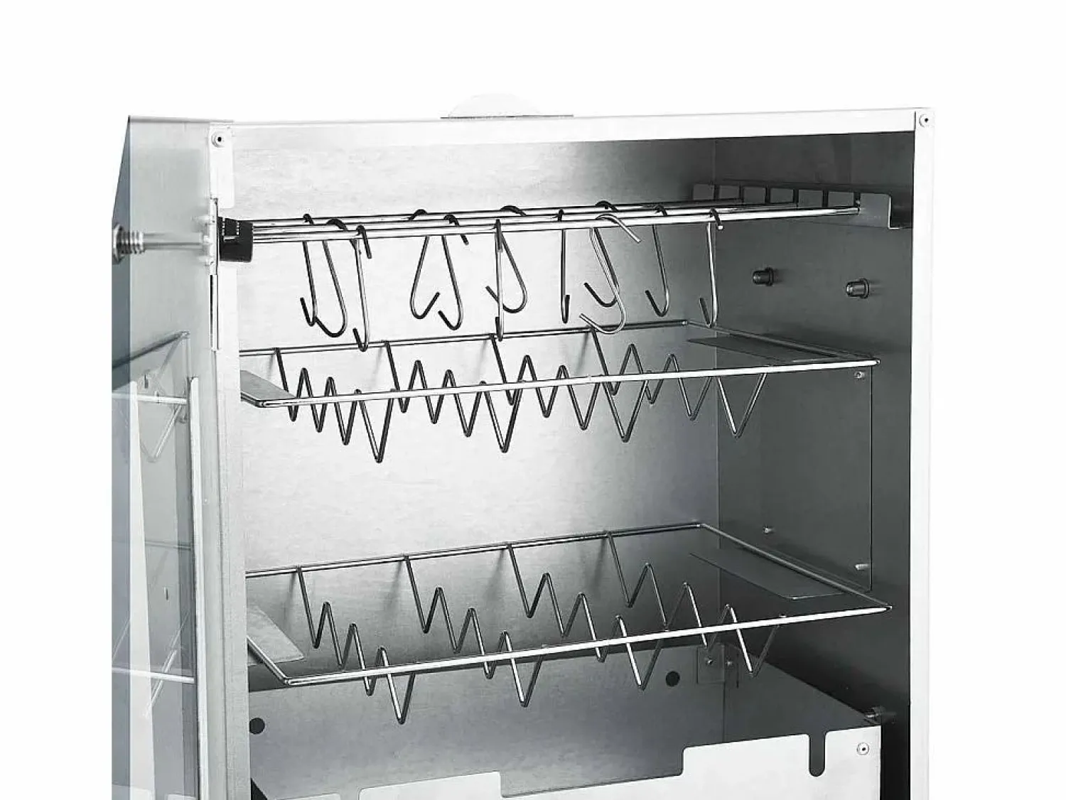 Outlet Horno ahumador de barbacoa con mesa acero galvanizado Barbacoa