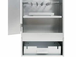 Discount Horno ahumador de barbacoa con mesa acero galvanizado ES452085 Plateado