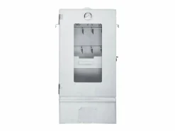 New Horno ahumador de barbacoa con mesa acero galvanizado ES378964 Plateado