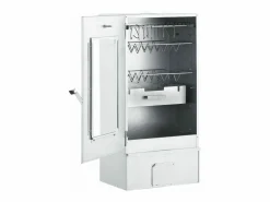 New Horno ahumador de barbacoa con mesa acero galvanizado ES378964 Plateado