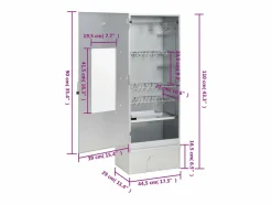 vidaxl Horno ahumador de BBQ con generador humo frío acero galvanizado