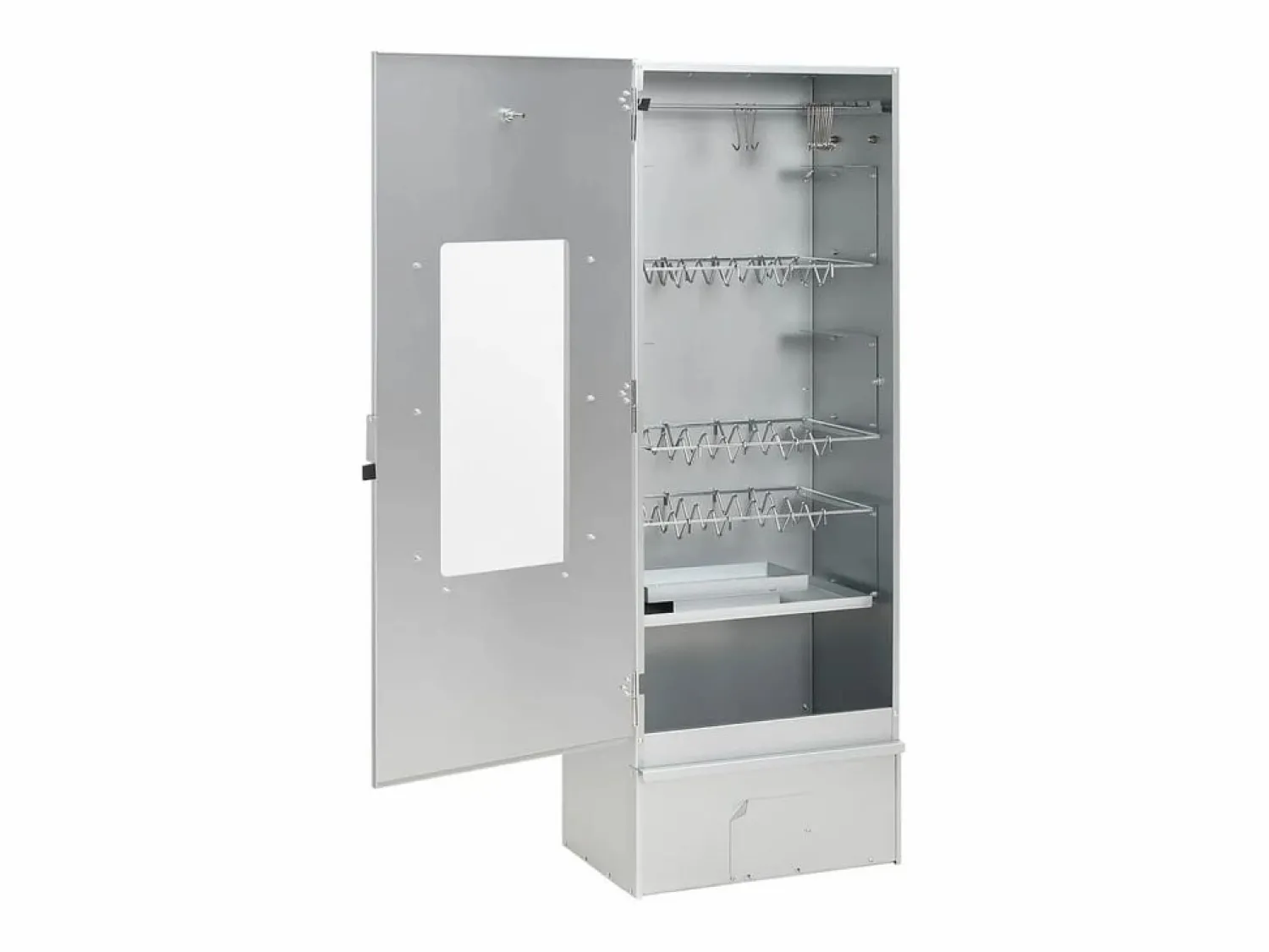 Clearance vidaxl Horno ahumador de BBQ con generador humo frío acero galvanizado Plateado