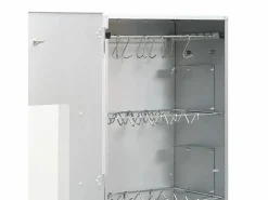 Clearance vidaxl Horno ahumador de BBQ con generador humo frío acero galvanizado Plateado