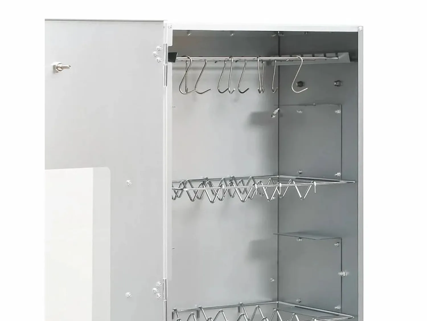Clearance vidaxl Horno ahumador de BBQ con generador humo frío acero galvanizado Plateado