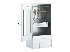 vidaxl Horno ahumador de BBQ con generador humo frío acero galvanizado Plateado