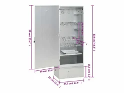 vidaxl Horno ahumador de BBQ con generador humo frío acero galvanizado