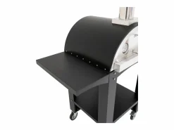 Sale Horno de Pizza Portátil 184 cm Negro | Con Ruedas, Piedra, 2 Estaciones y Cubierta GRATIS Barbacoa