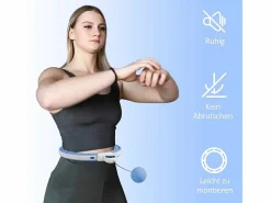 Clearance Hula hoop inteligente ajustable con peso y contador, plástico, claro, 16 segmentos (76x113cm) Azul