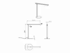 Clearance Ideal - Lámpara de mesa Fabas Luce negra - LED táctil de 10 W integrado, regulable CCT (3000K, 4000K, 5000K, 6000K) Lámpara De Mesa