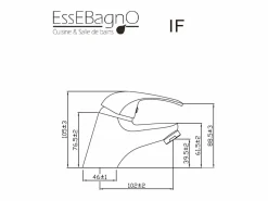 Online Essebagno If mezclador lavabo bajo cromado Plateado