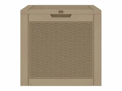 Garden Furniture Indar Caja de almacenaje de jardín PP marrón claro 55,5x43x53 cm
