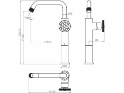 Discount Essebagno Indus mezclador alto lavabo Negro