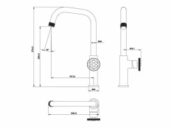 Clearance Indus mezclador para fregadero mate Grifo De Cocina
