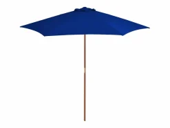 New Garden Furniture Inglewood Sombrilla de jardín con palo de madera azul 270 cm
