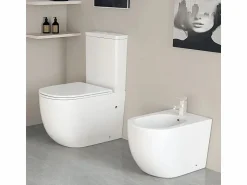 Discount Aquore Inodoro cerámica GENOVA cisterna baja Blanco