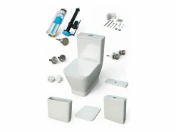 New Aquore Inodoro cerámica RHODAS cisterna baja Blanco