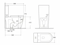 Online Inodoro de cerámica mate de pie con tapa silenciosa, desagüe horizontal, NAGILAM Inodoro De Pie