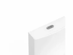 Vente-unique Inodoro de cerámica de suelo con tapa silenciosa, descarga horizontal, NAGILAM