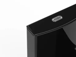 Outlet Vente-unique Inodoro de cerámica brillante con tapa silenciosa, NAGILAM Negro