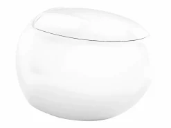 Sale Vente-unique Inodoro flotante de cerámica con tapa silenciosa, HURO II Blanco