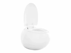Sale Vente-unique Inodoro flotante de cerámica con tapa silenciosa, HURO II Blanco