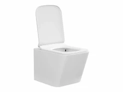 Best Inodoro flotante de cerámica mate sin brida, L51,5 x Alt. 34, CLEMONA Inodoro Suspendido
