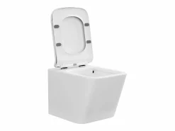 Best Inodoro flotante de cerámica mate sin brida, L51,5 x Alt. 34, CLEMONA Inodoro Suspendido