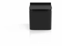 Best Vente-unique Inodoro flotante de cerámica mate sin brida, Ancho 51,5 x Alt. 34, CLEMONA Negro