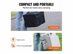 Sale Inodoro Portátil SucceBuy 12 L, Inodoro Portátil para Camping y Viaje con Cisterna de Chorro de Agua Gris