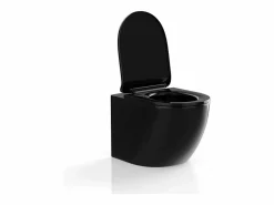 New Vente-unique Inodoro suspendido de cerámica sin brida, L36 x Alt. 36, JAVOINE Negro