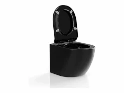 New Vente-unique Inodoro suspendido de cerámica sin brida, L36 x Alt. 36, JAVOINE Negro