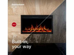Insert eléctrico INFINITY para chimenea eléctrica - fuego premium - empotrada - 71x14x50 cm - chimenea LED con calefacción 750/1500 W