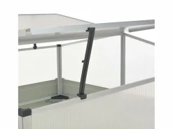 Clearance Clicnbuy Invernadero de acero galvanizado marrón 100x100x85 cm Marru00f3n