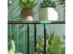 Hot Invernadero de jardín con estantes, puerta enrollable, de acero, con protección UV, para verduras y plantas, (100x40x150 cm) Verde