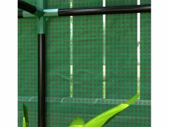Hot Invernadero de jardín con estantes, puerta enrollable, de acero, con protección UV, para verduras y plantas, (100x40x150 cm) Verde