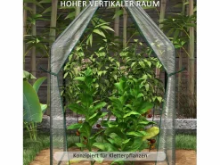 Invernadero de jardín con doble puerta, estructura de acero, , 90 x 90 x 145 cm