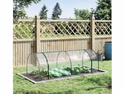 Invernadero de jardín con puerta, estructura de acero, PVC , ligero (250x100x80cm)
