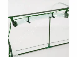 Invernadero de jardín con puerta, de metal y plástico, 200x100x80 cm,
