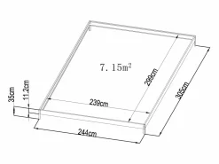Discount EXPERTLAND Invernadero jardin policarbonato 7.5m2 GREENEA II Con base Gris antracita