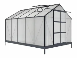 Best EXPERTLAND Invernadero jardín policarbonato 9m² antracita COROLLE II Gris antracita