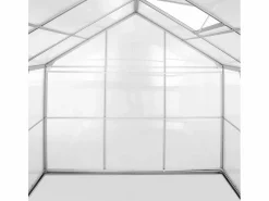 Invernadero para jardín de aluminio y policarbonato con puerta y ventana 183x185x205cm Vanilla Invernadero De Jardín