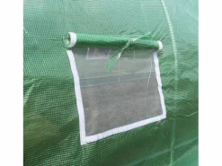 Discount Monstershop Invernadero Politúnel con Puertas Ventanas Galvanizadas Cubierta de PE Jardinería Marco Metálico Carpa de Jardín Vegetal Planta de Flores 25mm de diámetro | 4 x 2m Verde