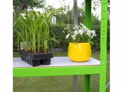 Invernadero Politúnel con Estantería Galvanizada Puertas de Cultivo Cubierta de PE Jardinería Carpa de Jardín Planta de Flores 19mm de Diámetro | 2 x 2.5m Invernadero De Jardín