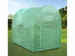 Invernadero Politúnel con Estantería Galvanizada Puertas de Cultivo Cubierta de PE Jardinería Carpa de Jardín Planta de Flores 19mm de Diámetro | 2 x 2.5m Invernadero De Jardín