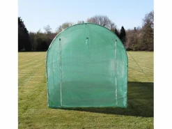 Monstershop Invernadero Politúnel con Estantería Galvanizada Puertas de Cultivo Cubierta de PE Jardinería Carpa de Jardín Planta de flores de 25mm de Diámetro | 4 x 2m