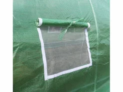 Monstershop Invernadero Politúnel con Estantería Galvanizada Puertas de Cultivo Cubierta de PE Jardinería Carpa de Jardín Planta de flores de 19mm de Diámetro | 4 x 2m