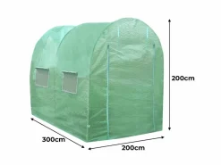 Sale Invernadero Politúnel con Estantería Galvanizada Puertas de Cultivo Cubierta de PE Almacenamiento al Aire Libre Planta de flores de 25mm de Diámetro | 3 x 2m Invernadero De Jardín
