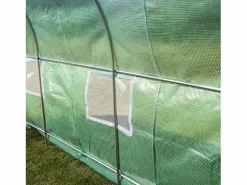 Monstershop Invernadero Politúnel con Puertas Ventanas Galvanizadas Cubierta de PE Jardinería Marco Metálico Carpa de Jardín Vegetal Planta de Flores 25mm de diámetro | 3 x 2m